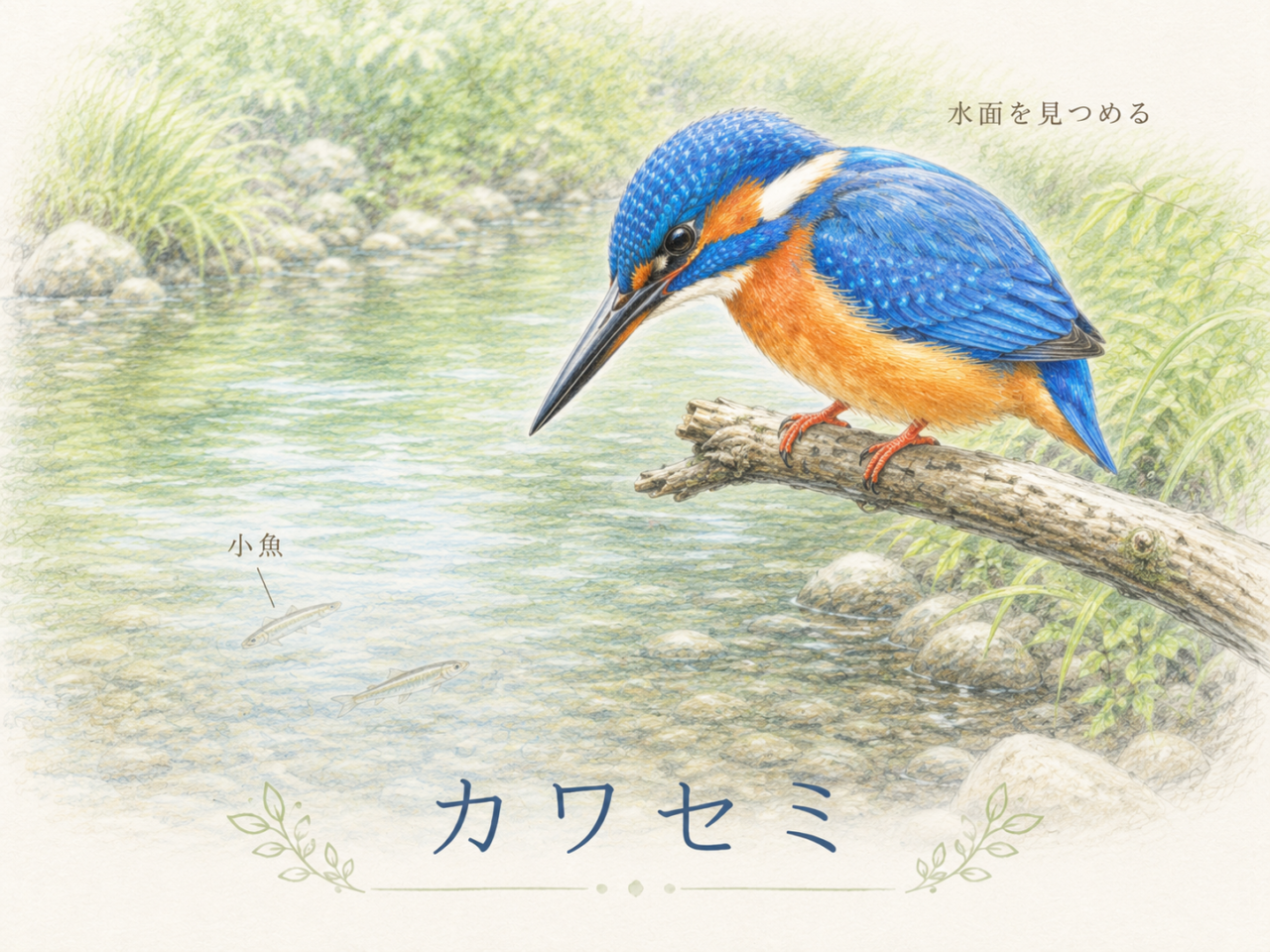 カワセミの食べ物|小魚を捕る水辺のハンター