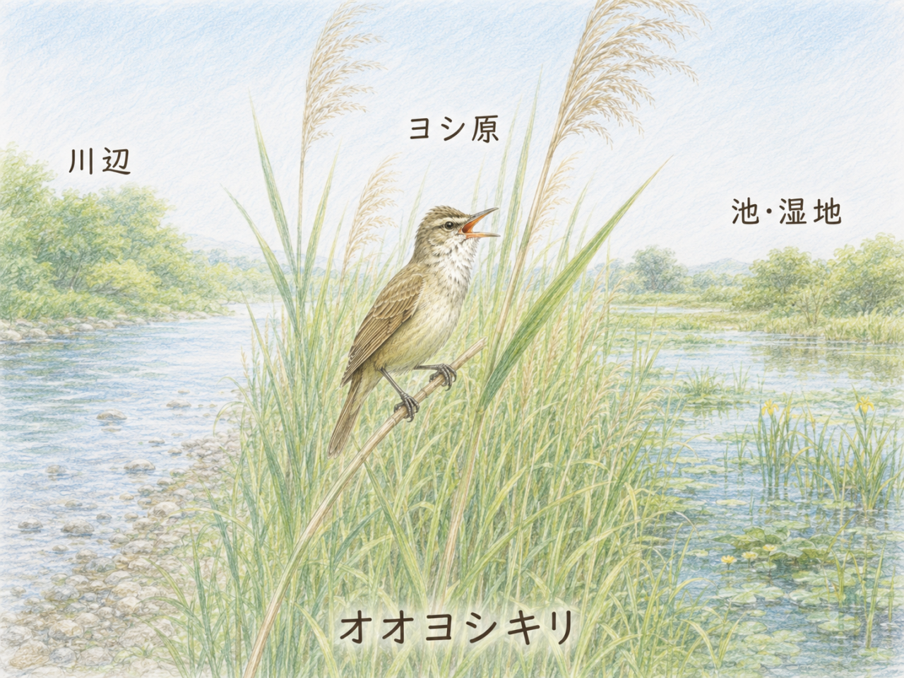 オオヨシキリに出会いやすい環境