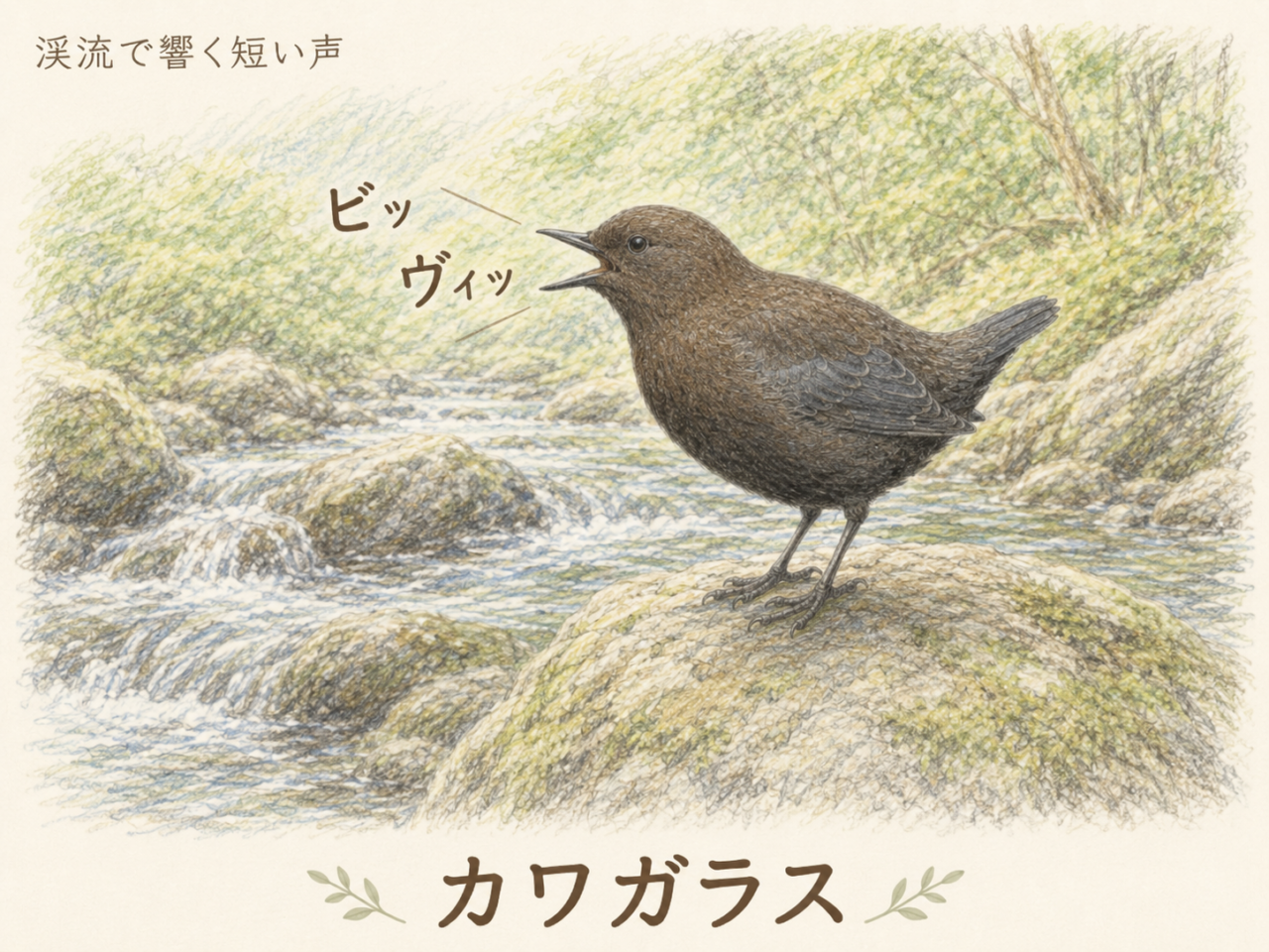 カワガラスの鳴き声|どんな声で鳴く?