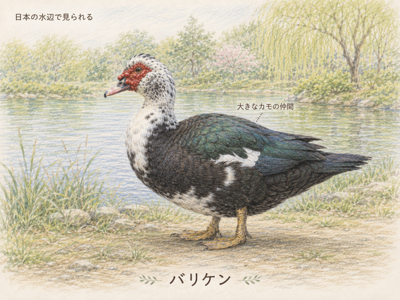 バリケンとは?日本で見られる大きなカモの仲間