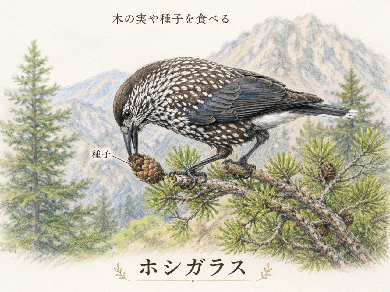 ホシガラスの食べ物