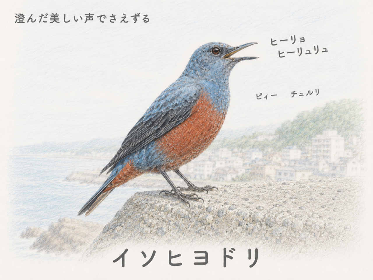 イソヒヨドリの鳴き声