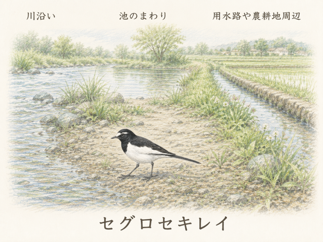 セグロセキレイの生息地