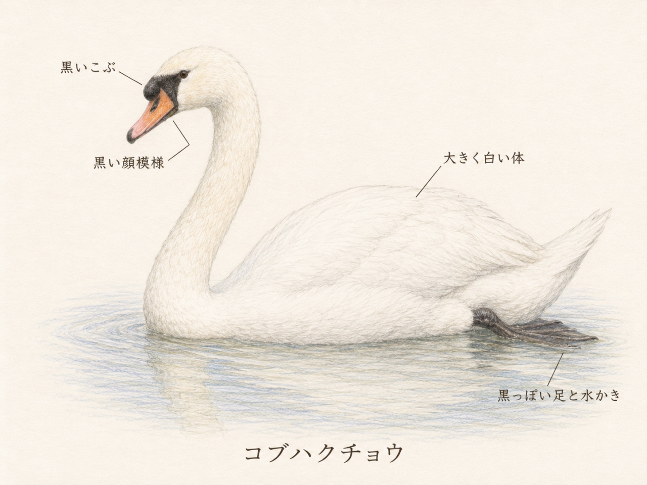 コブハクチョウの特徴