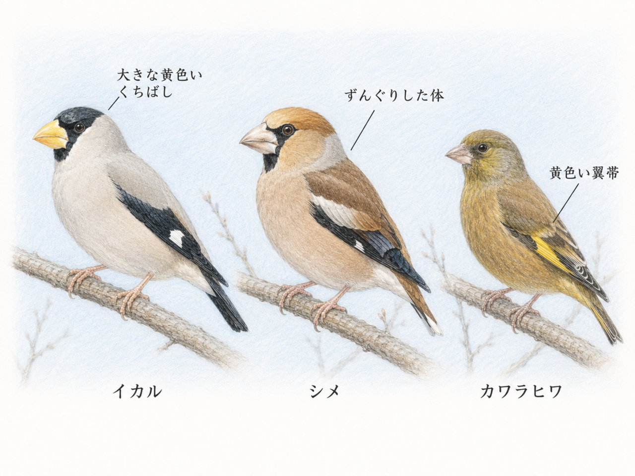 イカルに似た鳥との違い