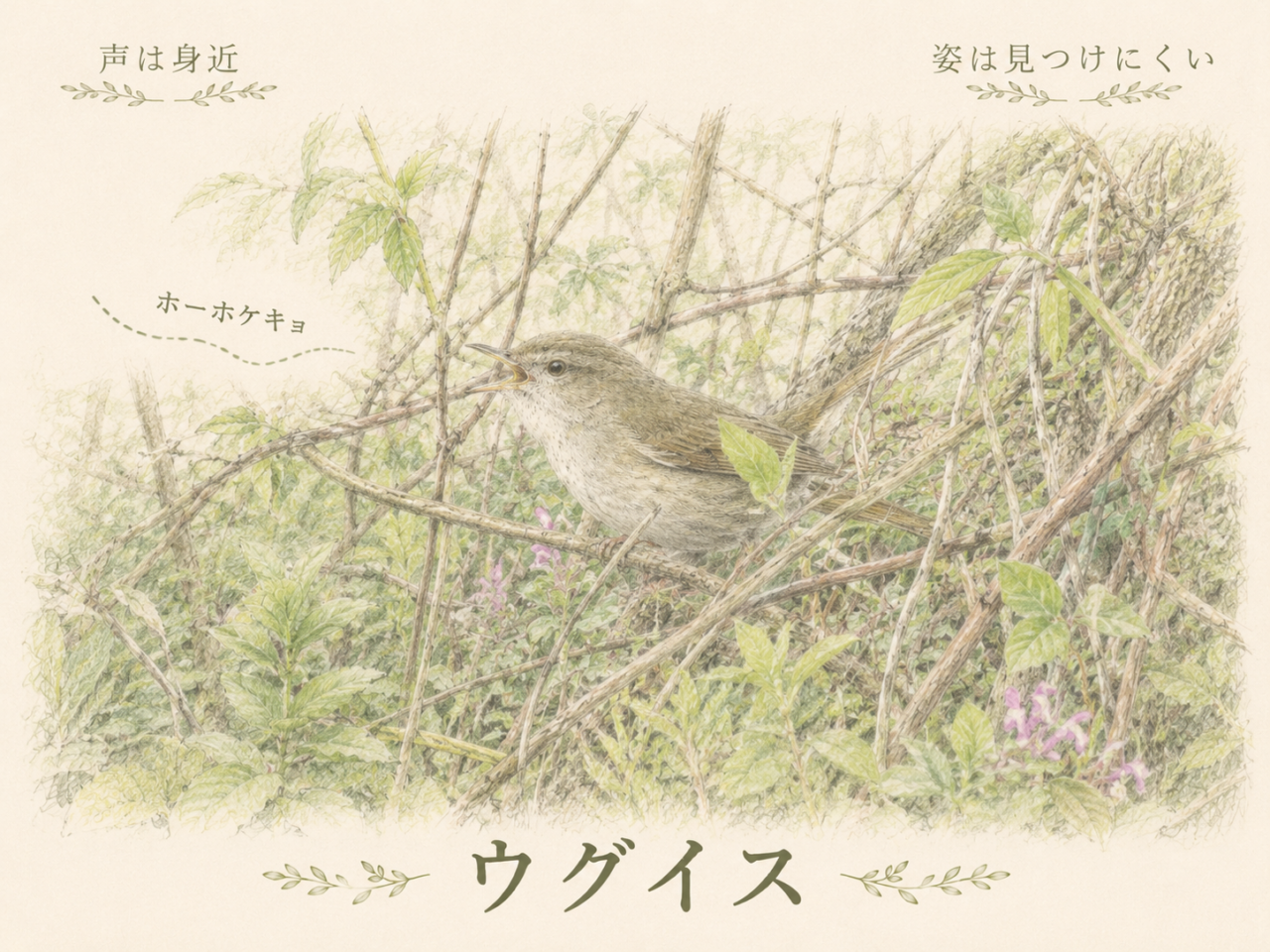 ウグイスは珍しい鳥?声は身近でも姿は見つけにくい