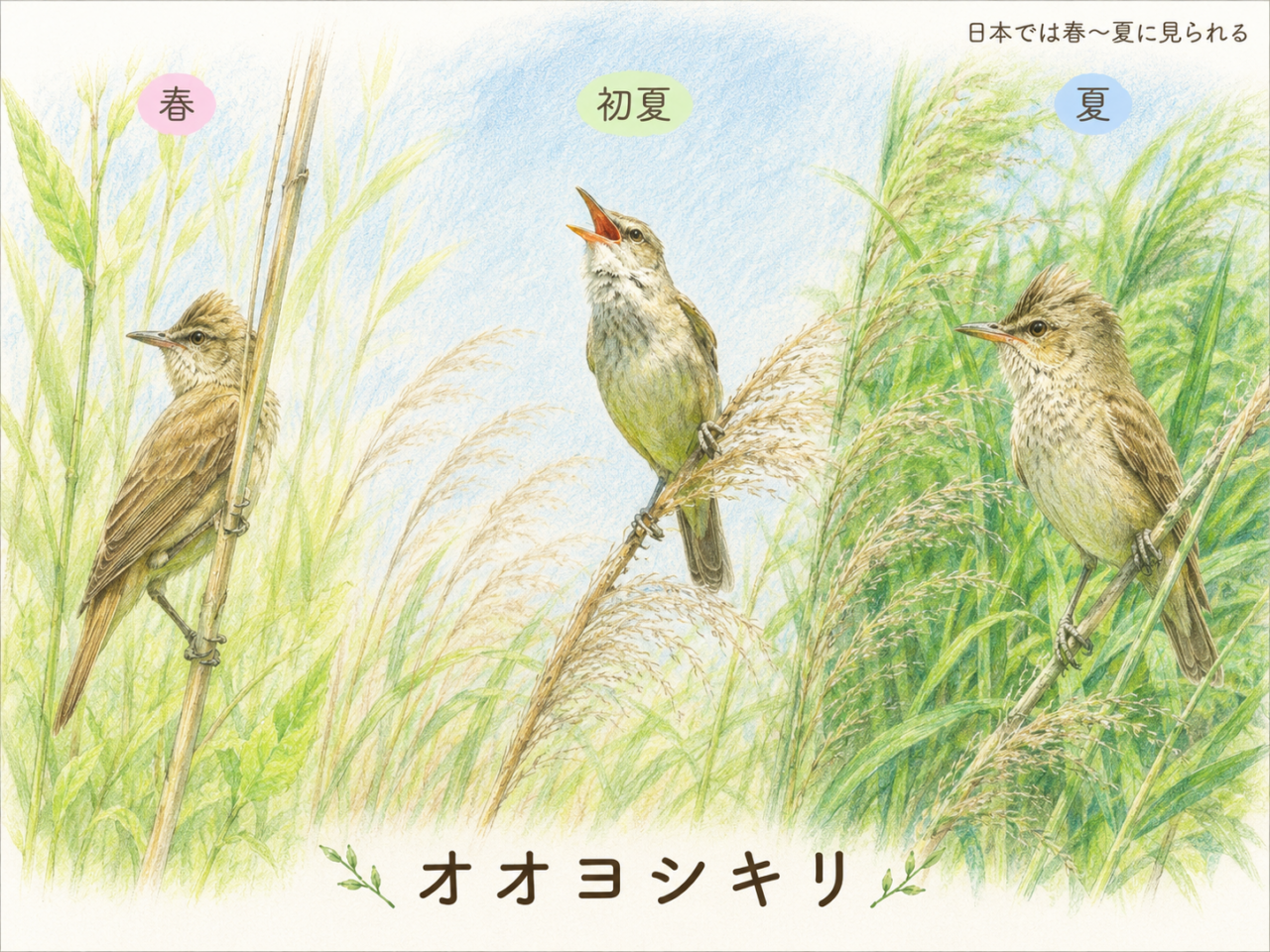 オオヨシキリが日本で見られる季節