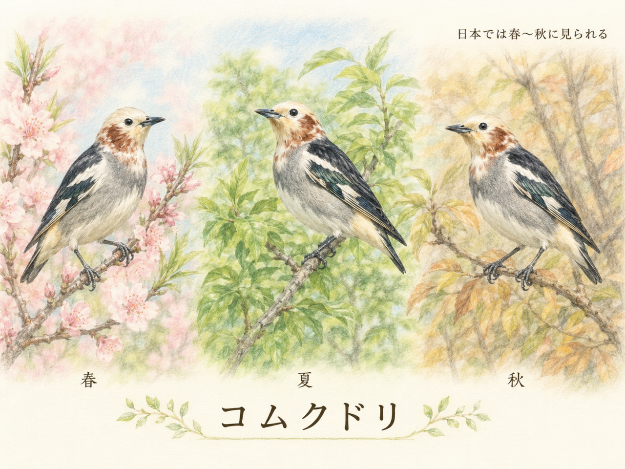 コムクドリが見られる季節