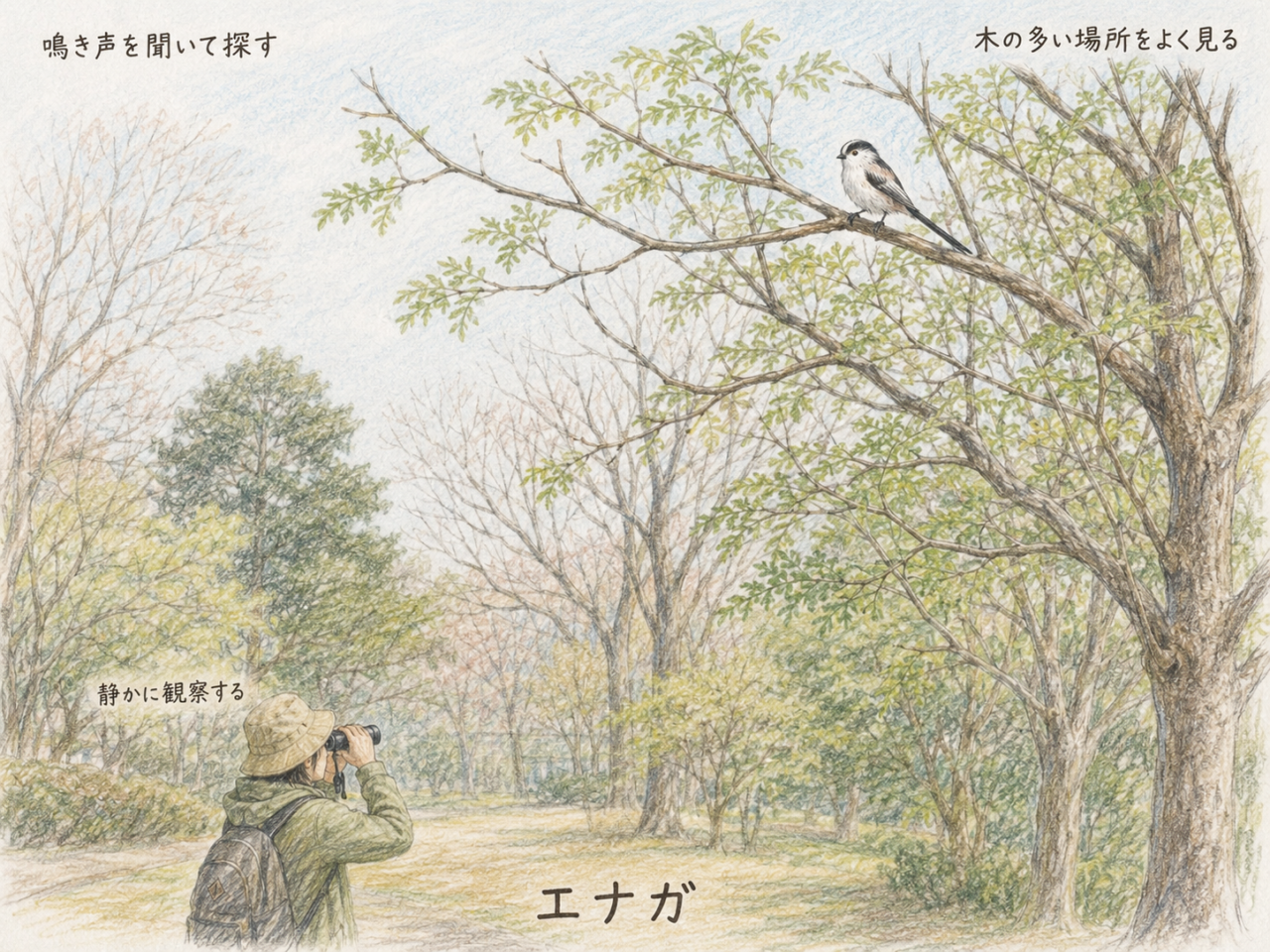 エナガの見つけ方|初心者向けの観察ポイント