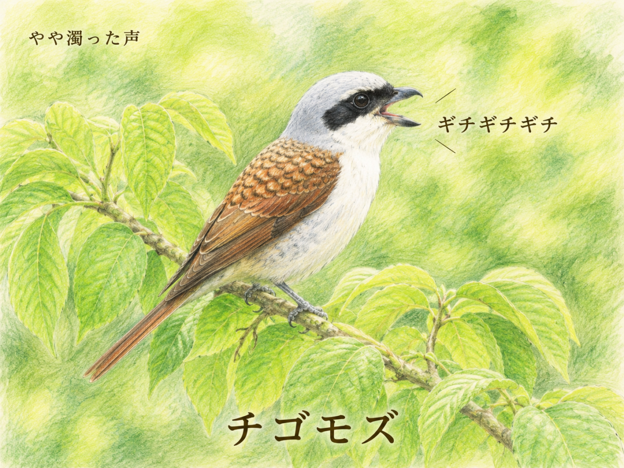 チゴモズの鳴き声|どんな声で鳴く?