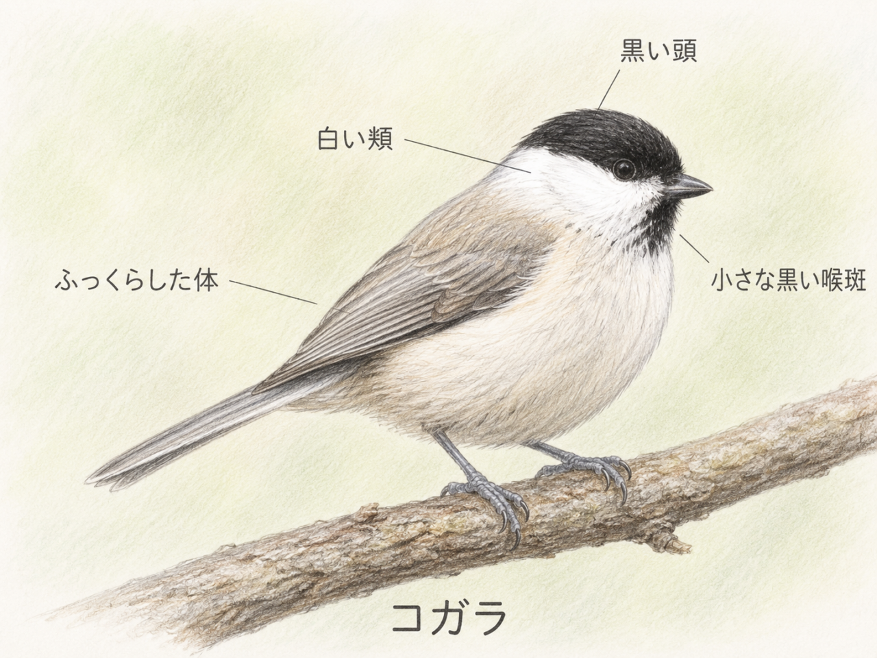 コガラの特徴｜初心者はここを見るとわかりやすい