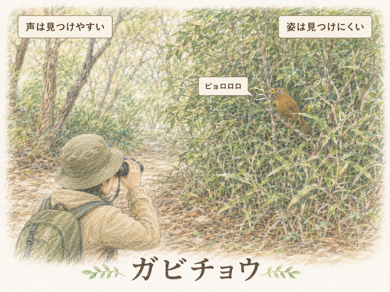 初心者にとってガビチョウは観察しやすい?