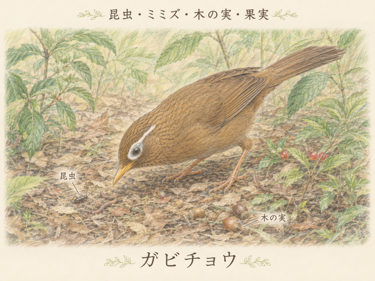 ガビチョウの食べ物