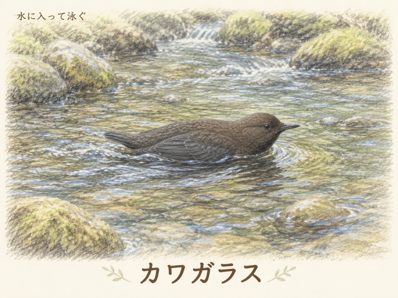 カワガラスは本当に泳ぐ?水に潜る不思議な行動