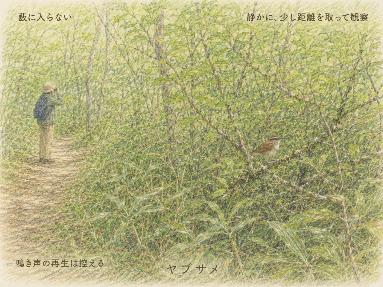 ヤブサメ観察のマナー