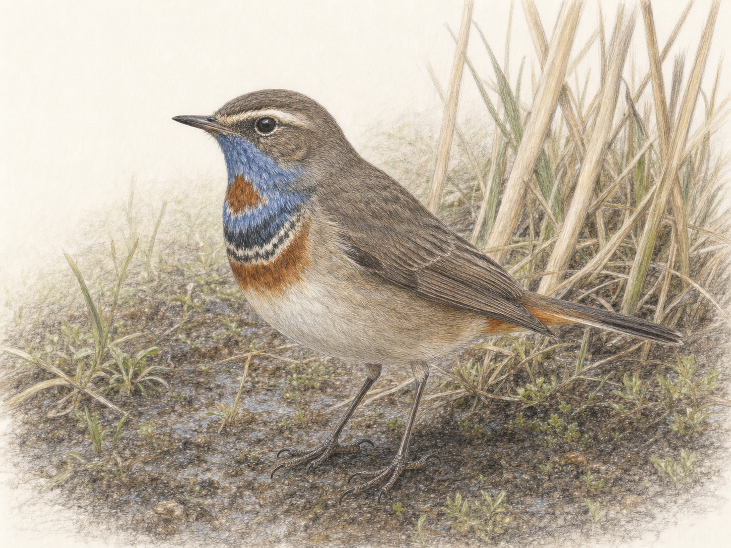 オガワコマドリとは？青い喉が特徴のヒタキ科の小鳥