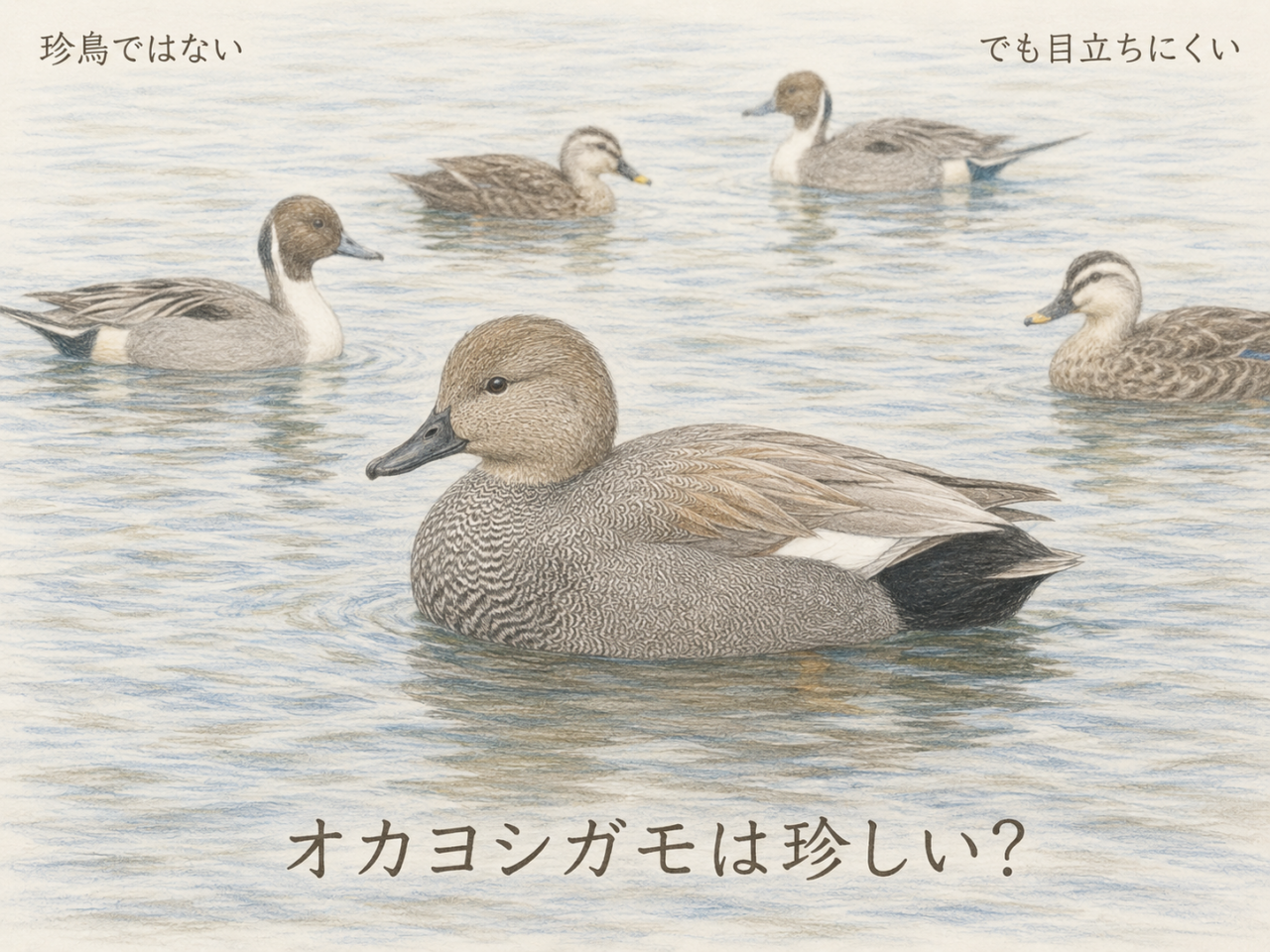 オカヨシガモは珍しい鳥?