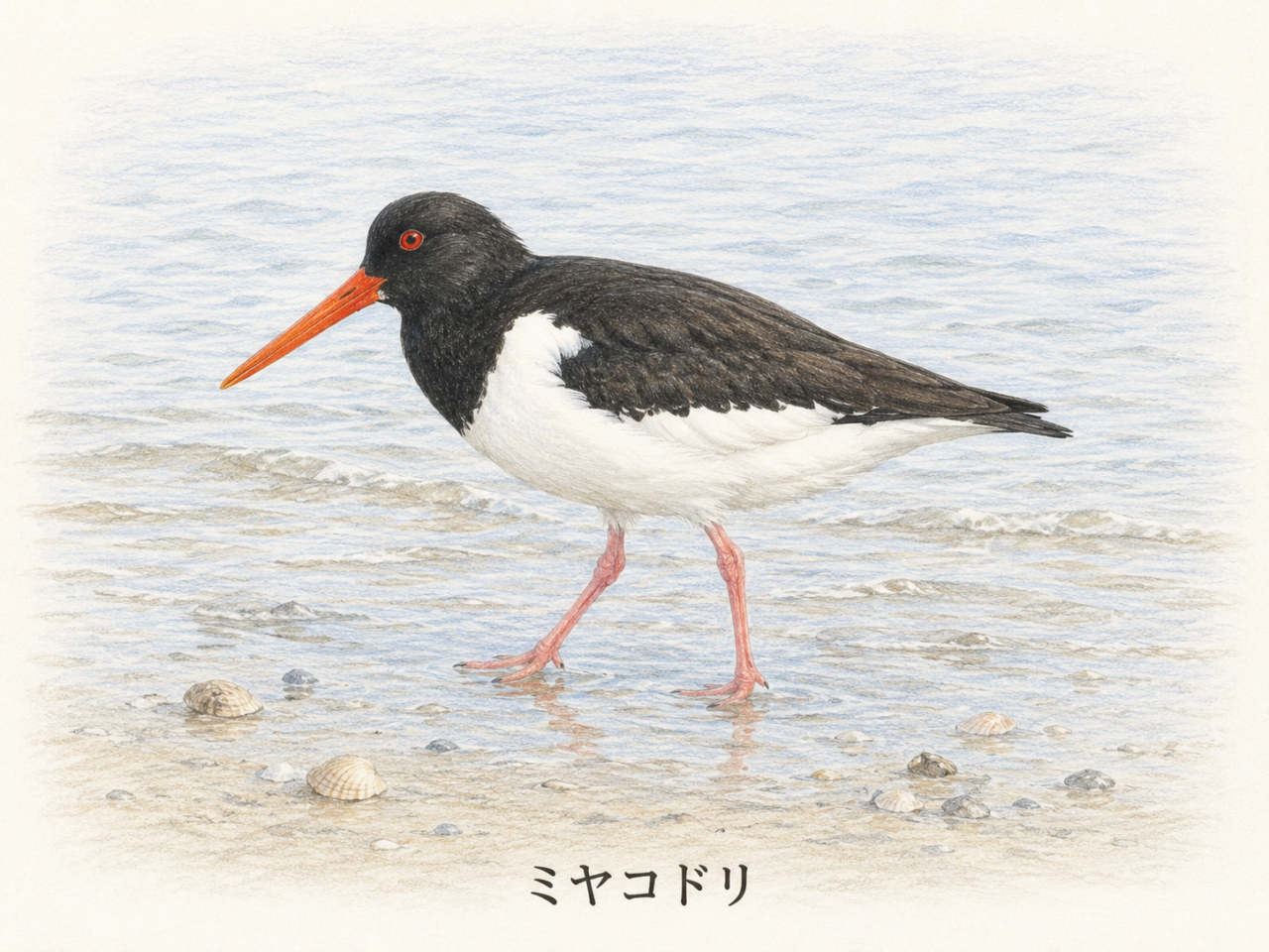 ミヤコドリとは?白黒の体が目立つ海辺の鳥