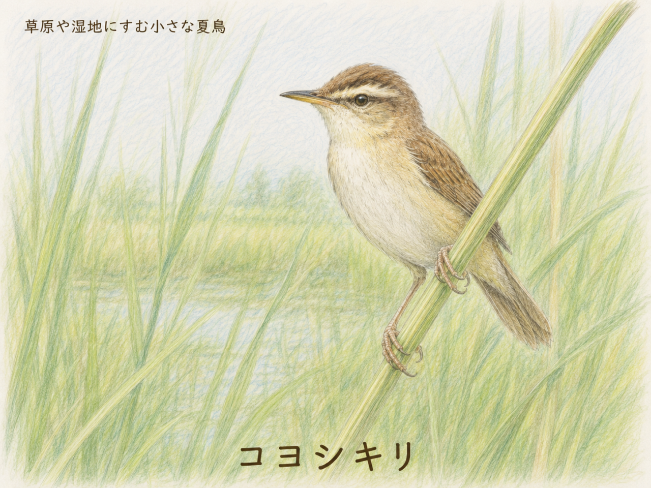 コヨシキリとは?草原や湿地にすむ小さな夏鳥