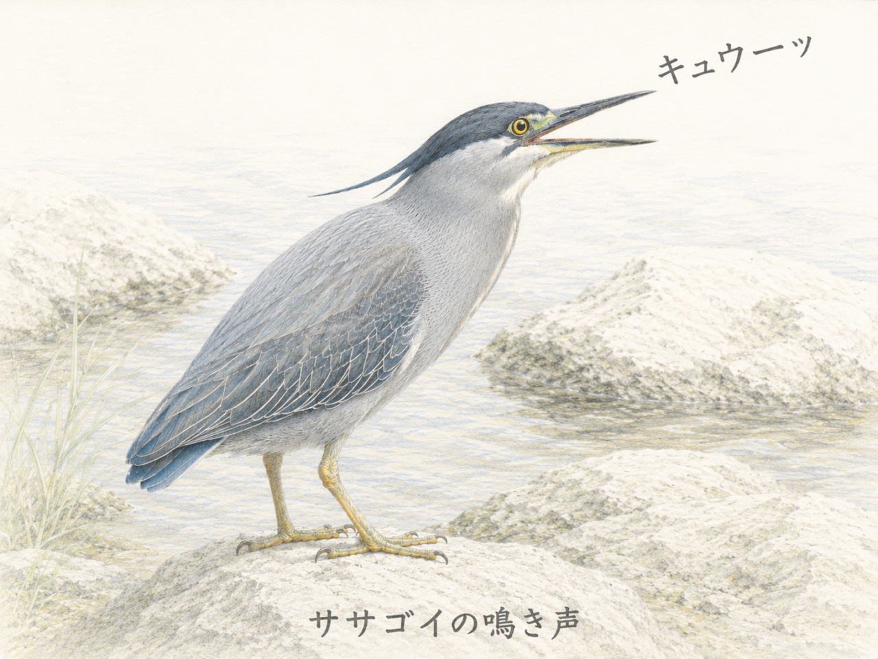 ササゴイの鳴き声