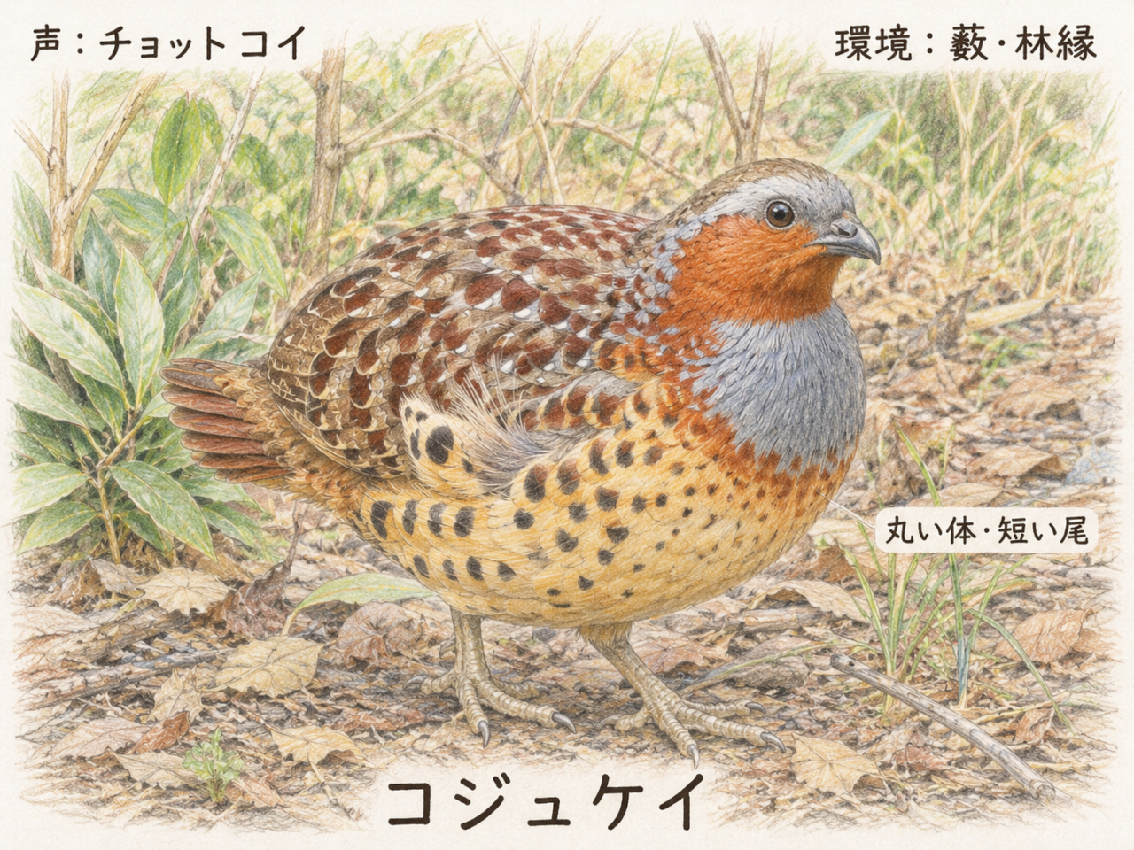 コジュケイを初心者が覚えるポイント