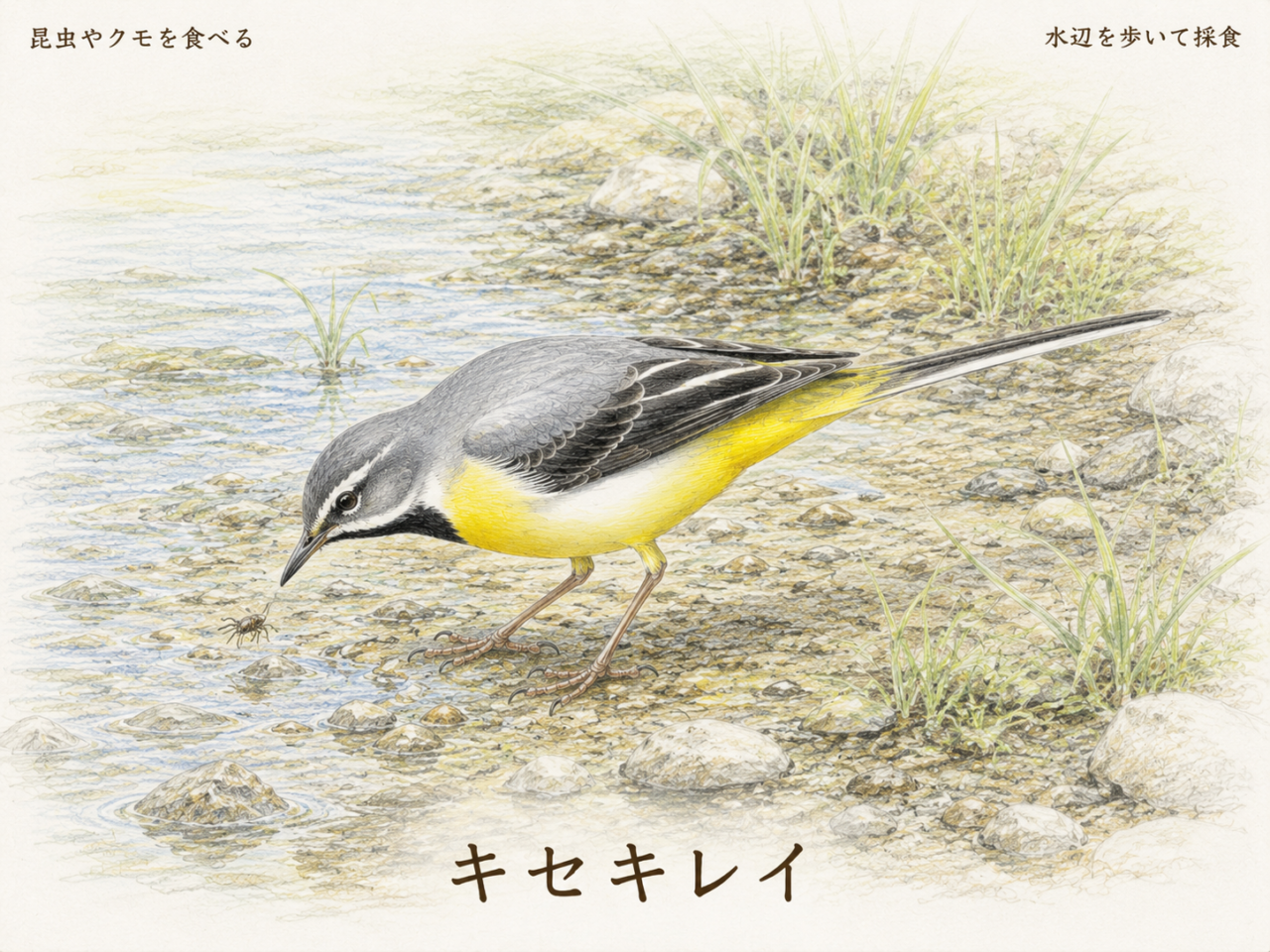 キセキレイの食べ物