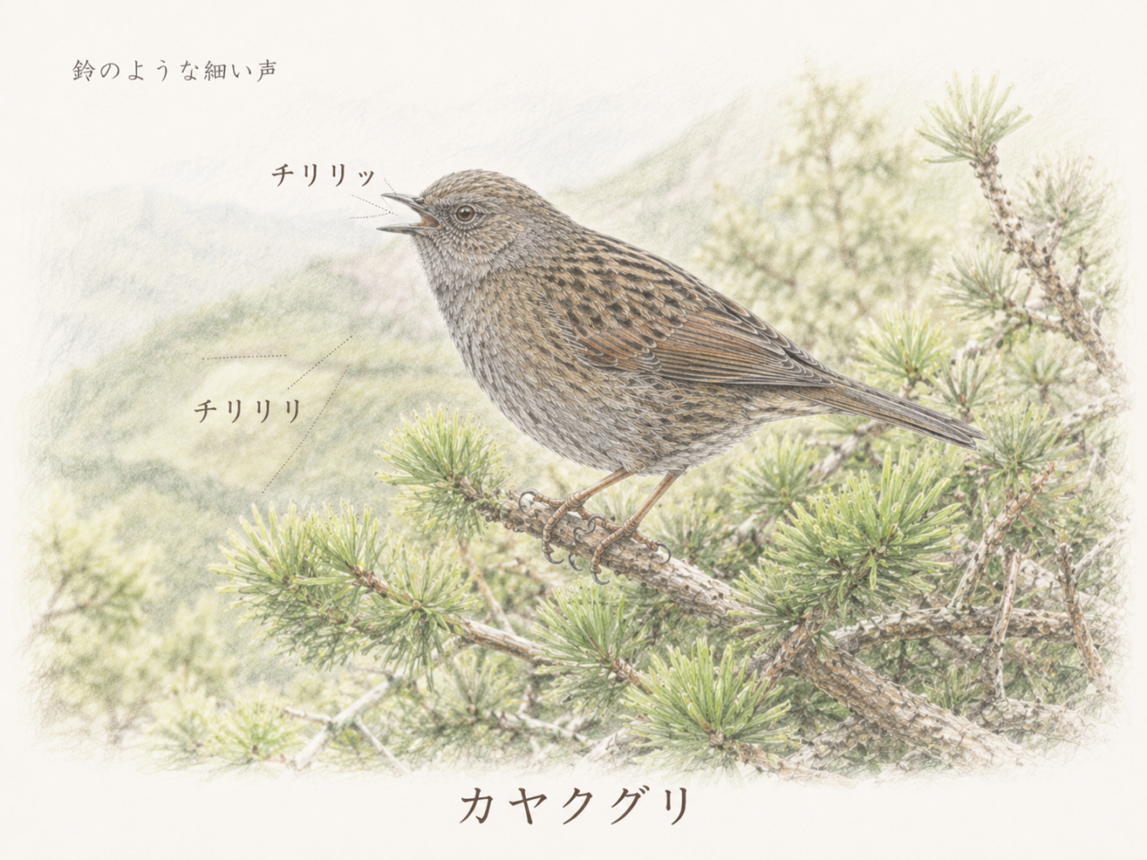 カヤクグリの鳴き声