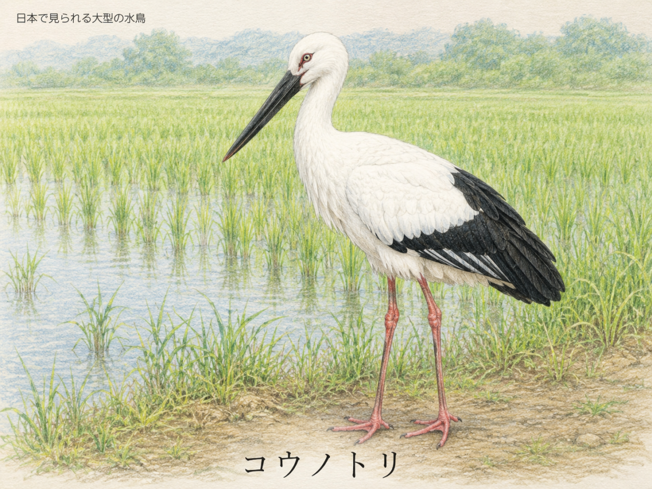 コウノトリとは？日本で見られる生息地・特徴・鳴き声・食べ物・絶滅からの復活まで初心者向けに解説