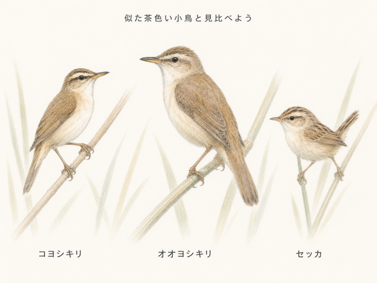 コヨシキリと似ている鳥