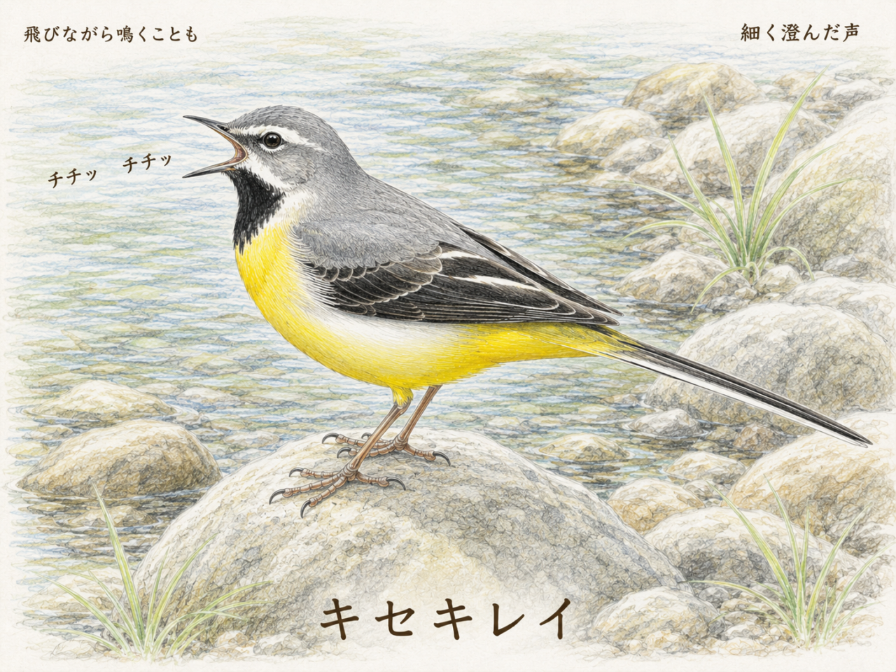キセキレイの鳴き声