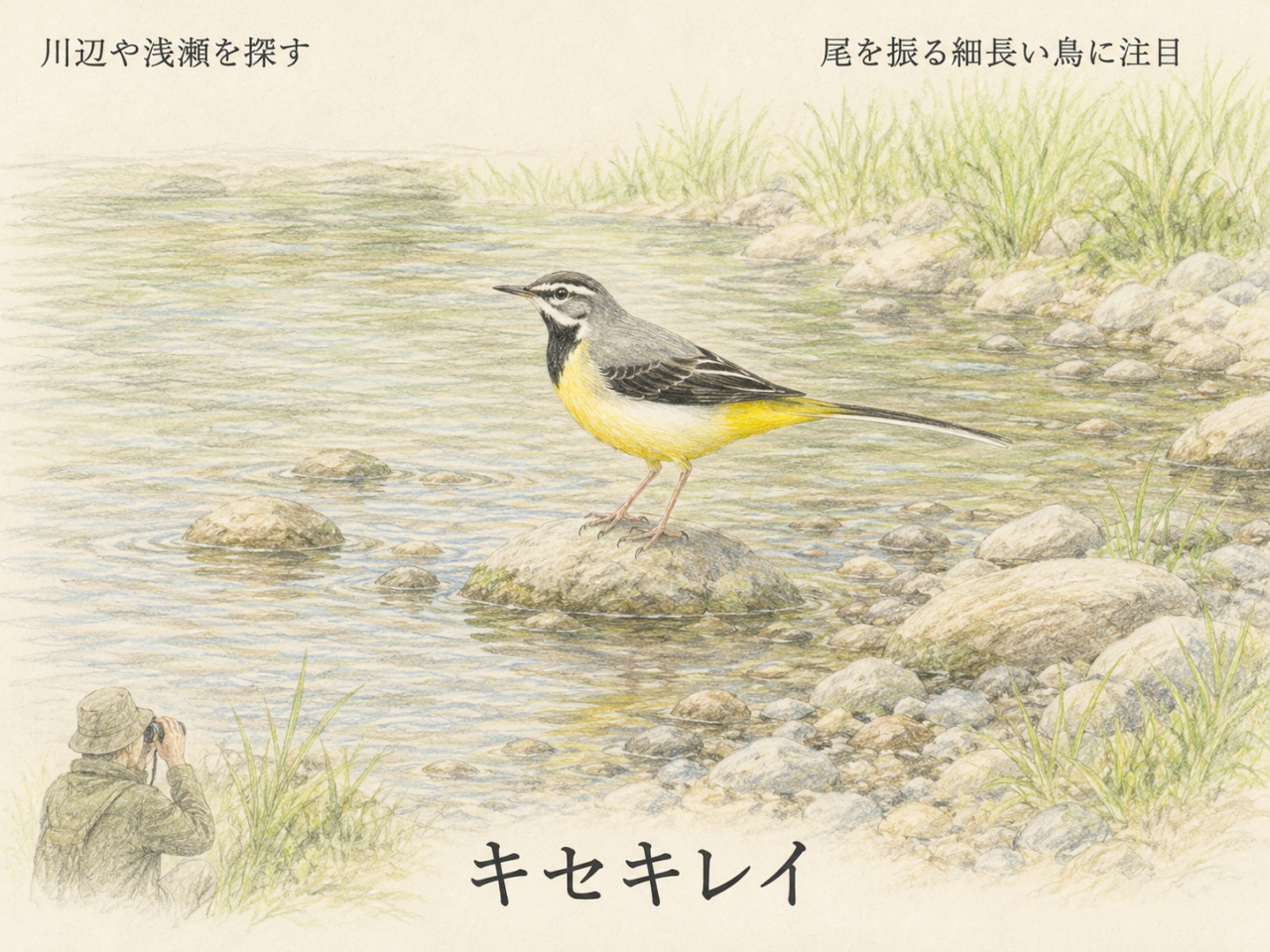 キセキレイの見つけ方