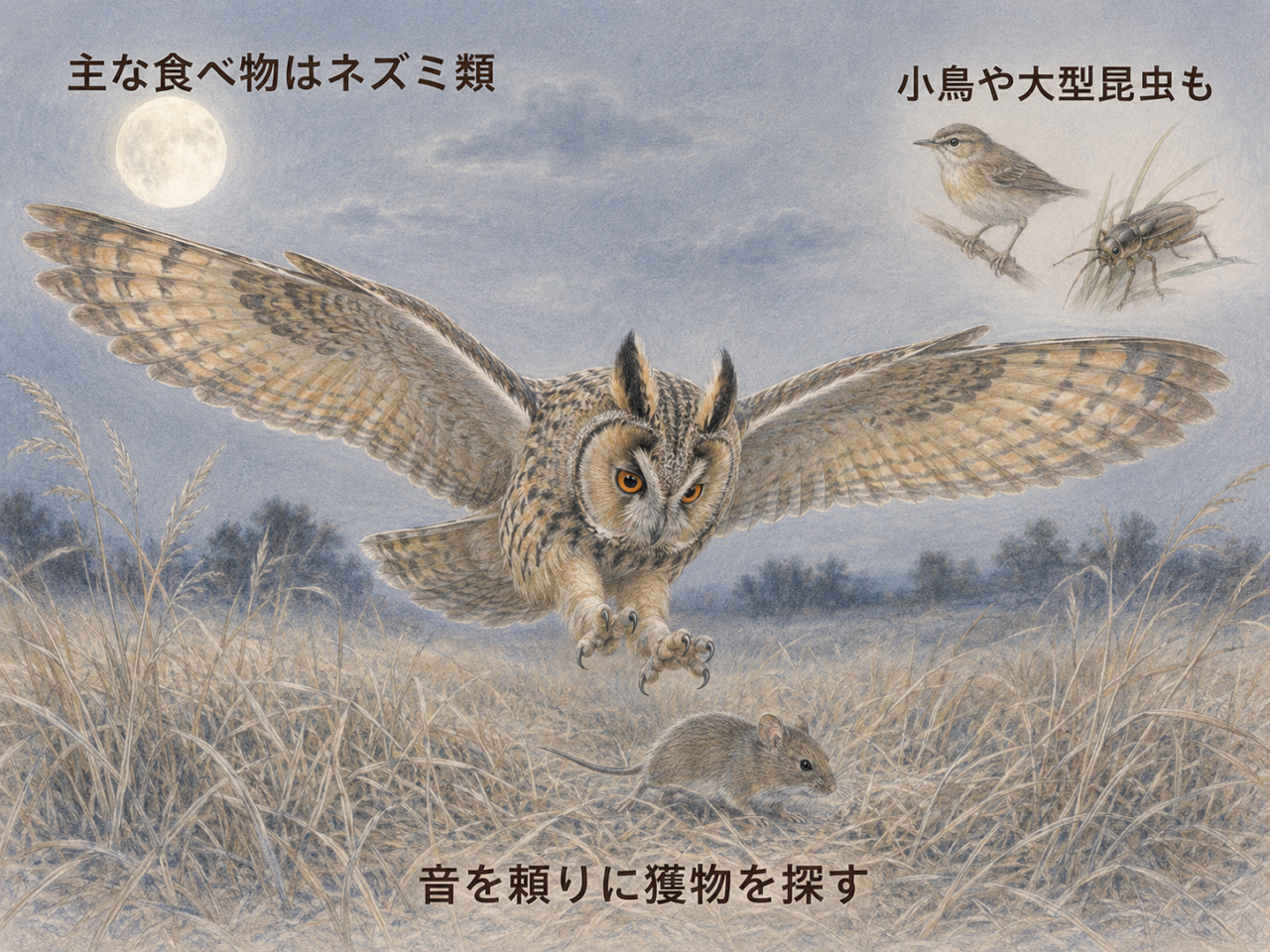 トラフズクの食べ物