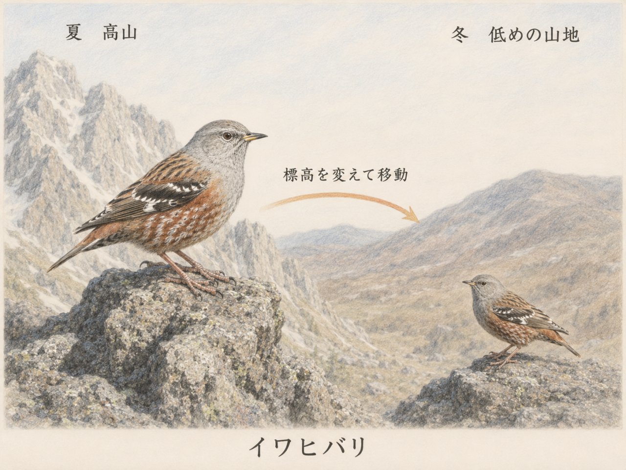イワヒバリは渡りをする？