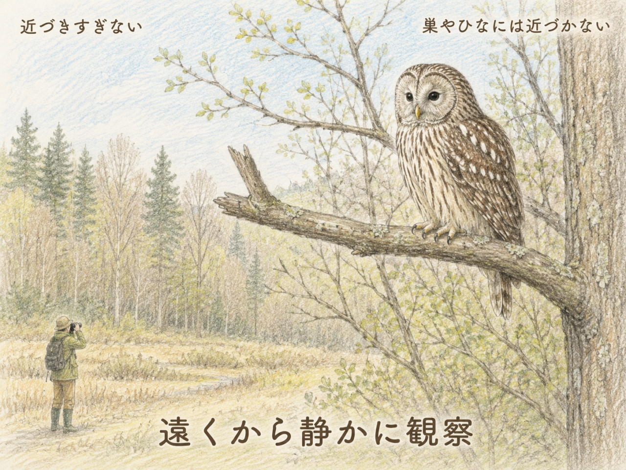 フクロウを観察するときのマナー