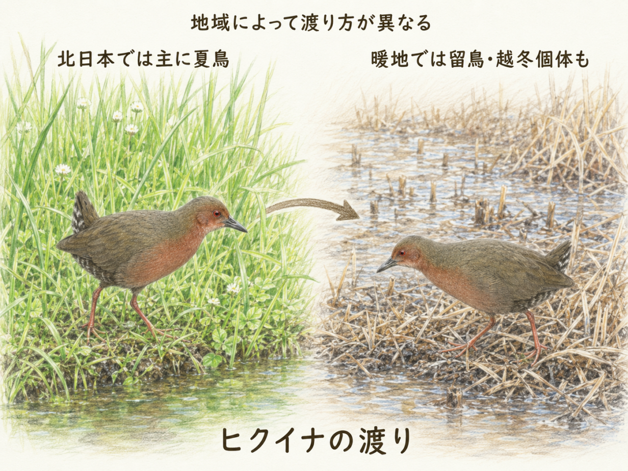 ヒクイナは渡り鳥?
