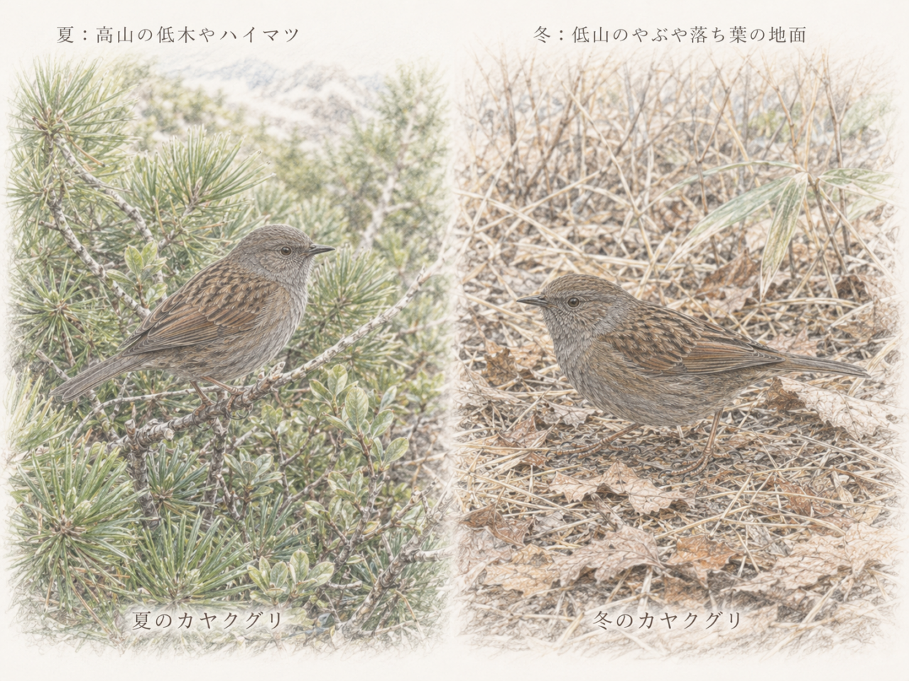 カヤクグリの生息地|日本のどこにいる?