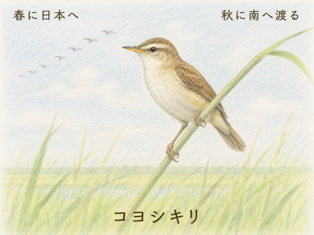 コヨシキリの渡り|日本には繁殖のためにやってくる