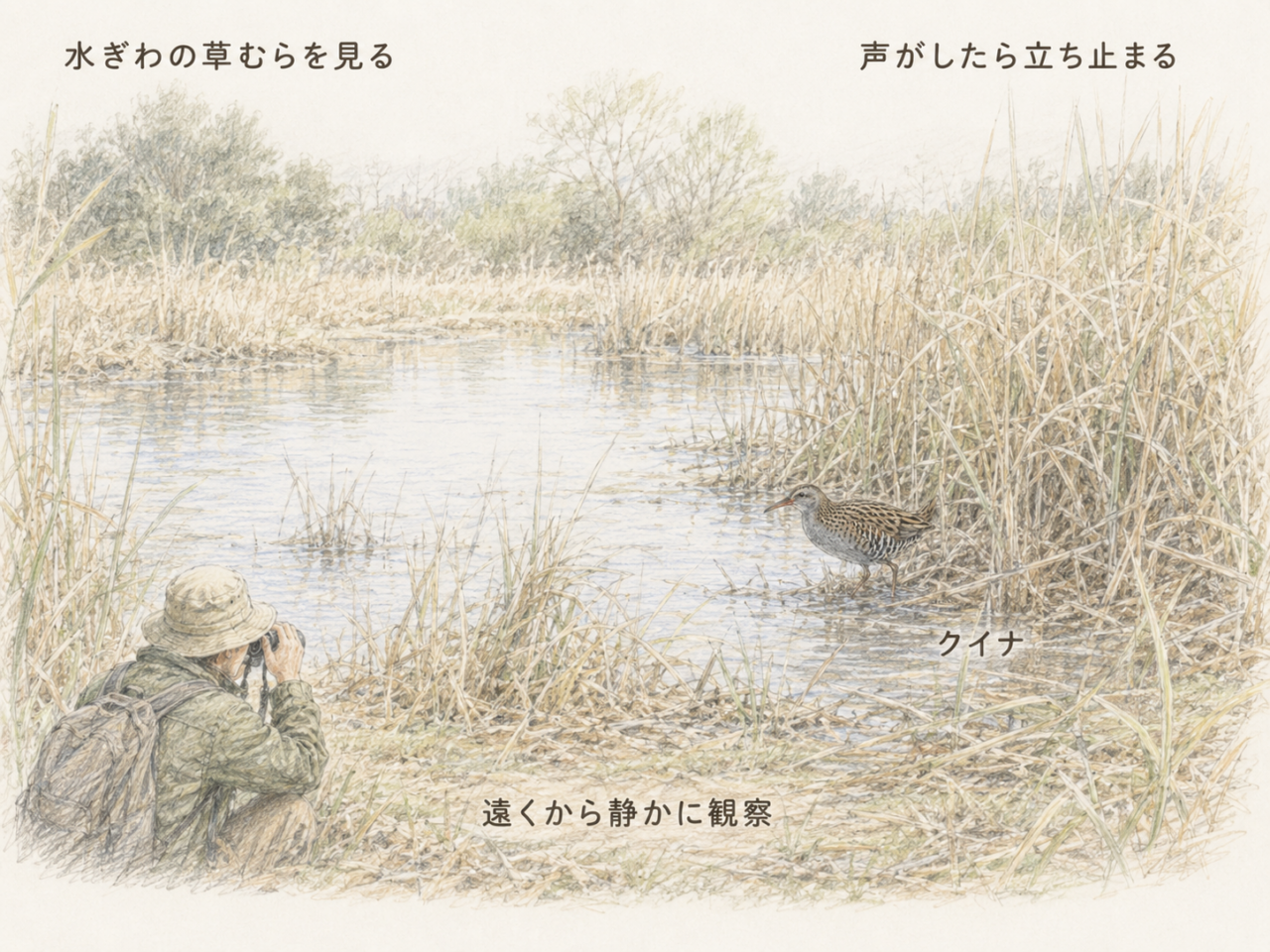 クイナの見つけ方｜初心者向け観察ポイント