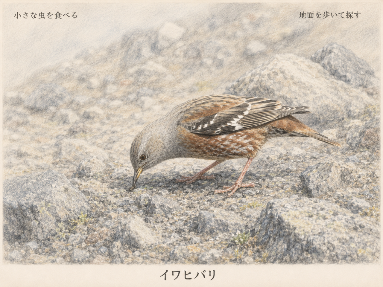 イワヒバリの食べ物