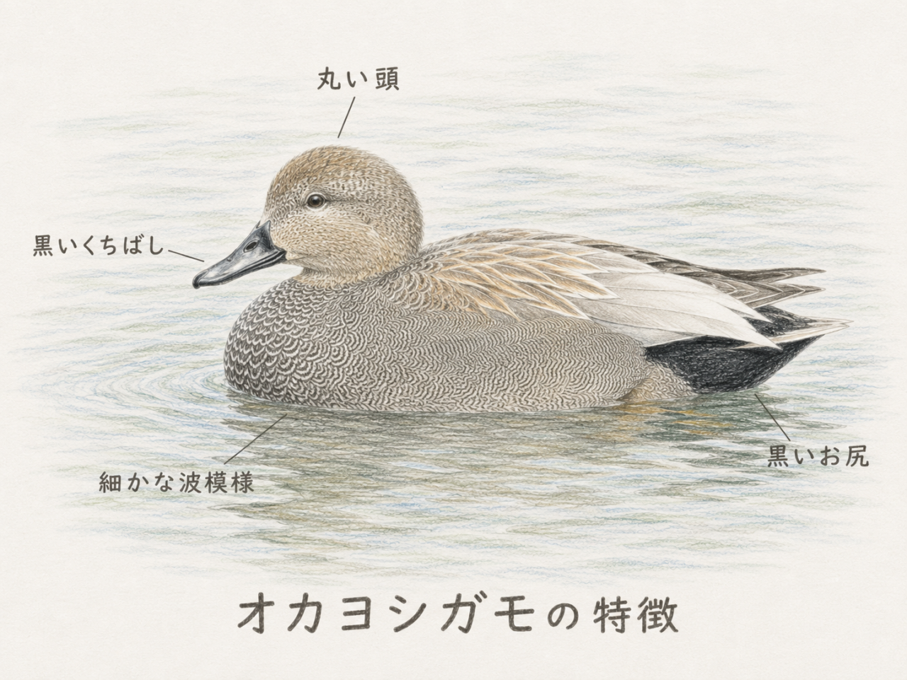 オカヨシガモの特徴