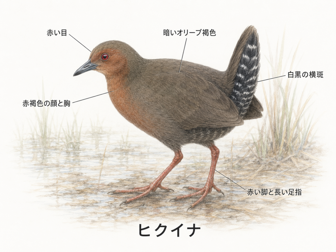 ヒクイナの特徴