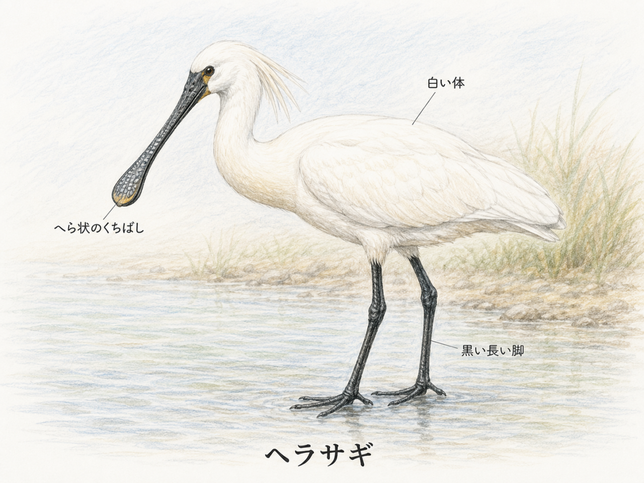 ヘラサギの特徴