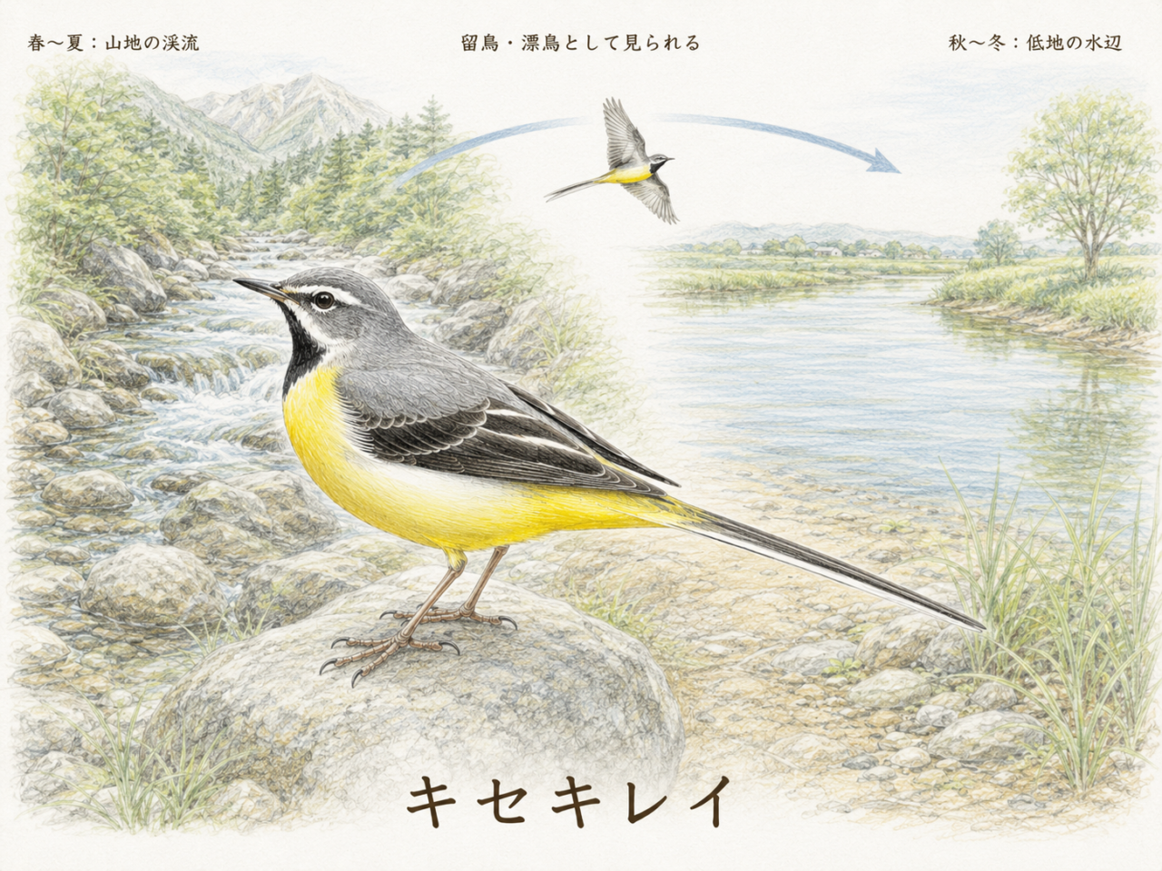 キセキレイは渡り鳥？
