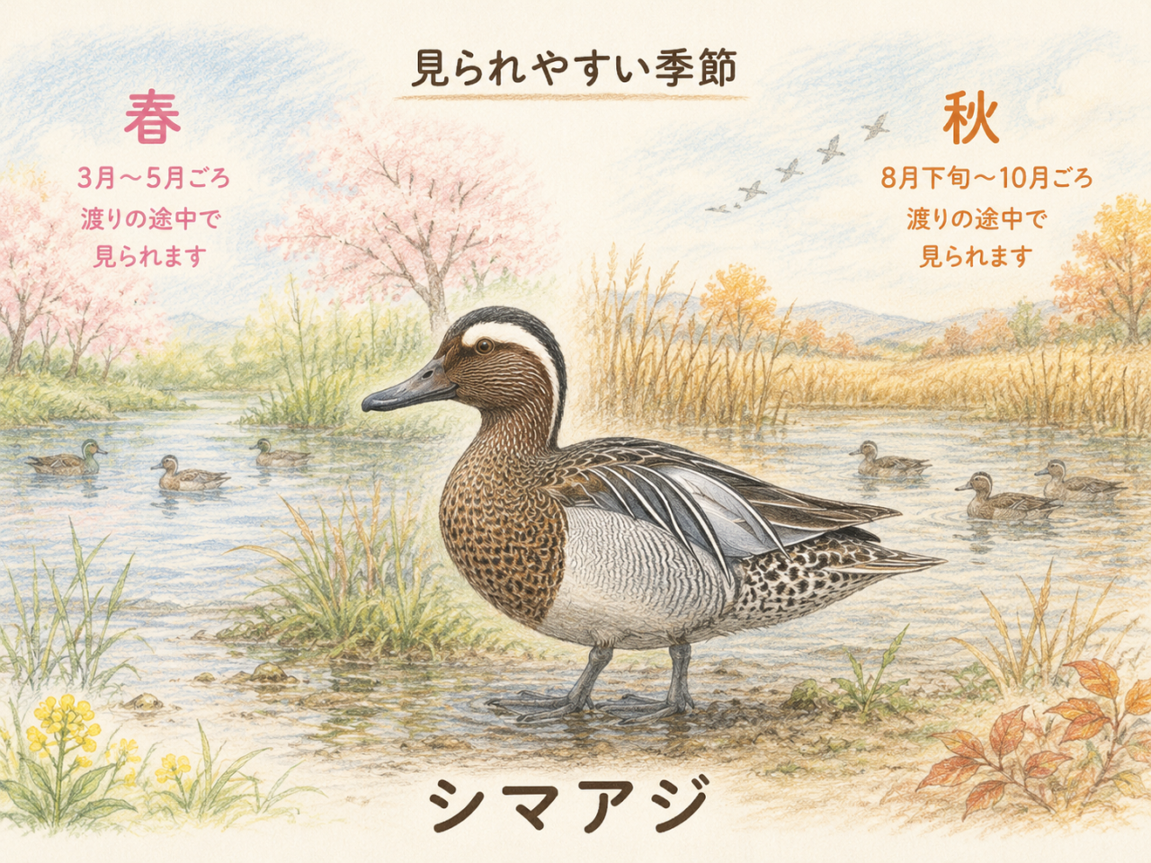 シマアジが見られる季節