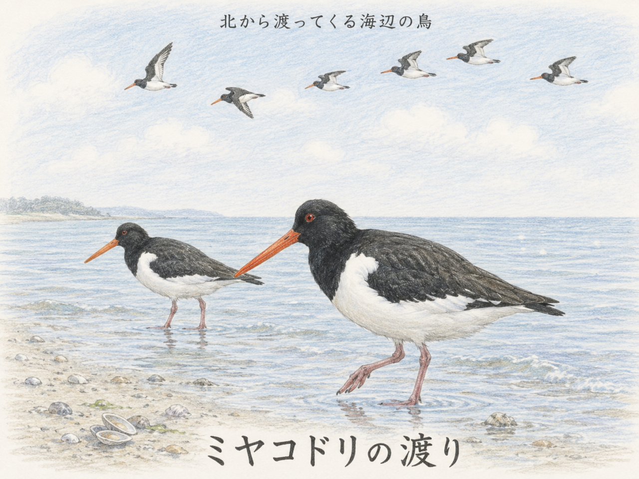 ミヤコドリはどこから渡ってくる?