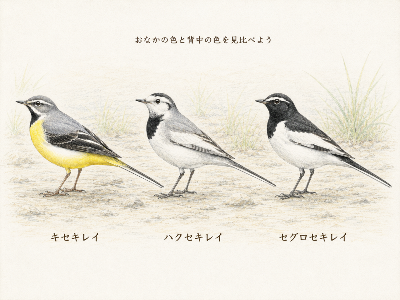 キセキレイと似ている鳥の見分け方