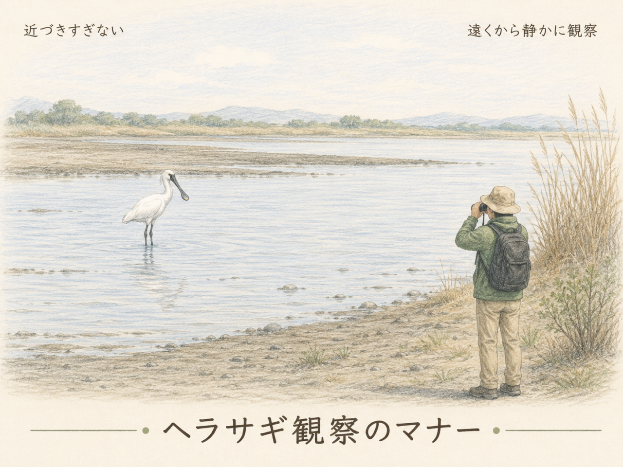 ヘラサギを観察するときのマナー