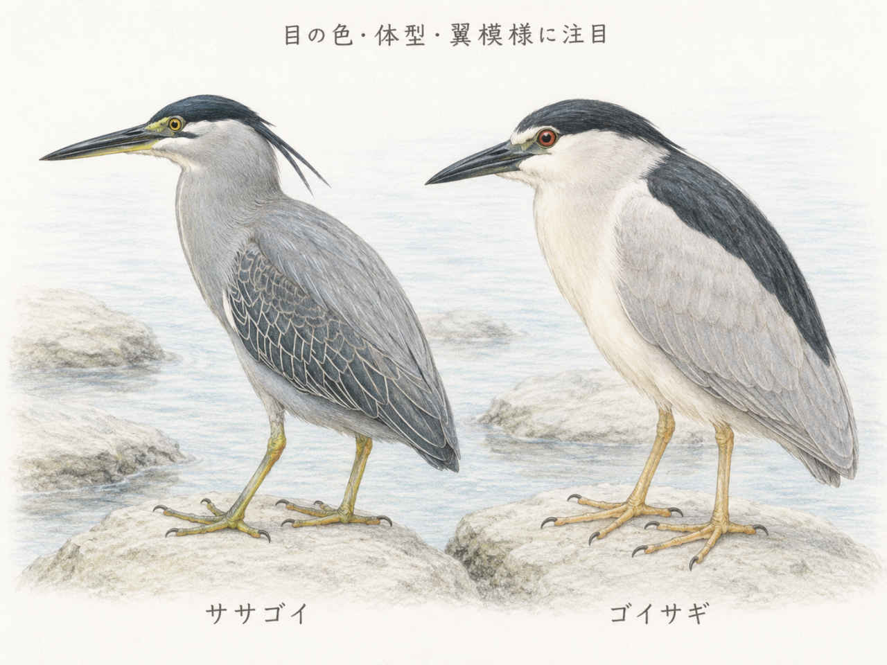 ササゴイとゴイサギの違い