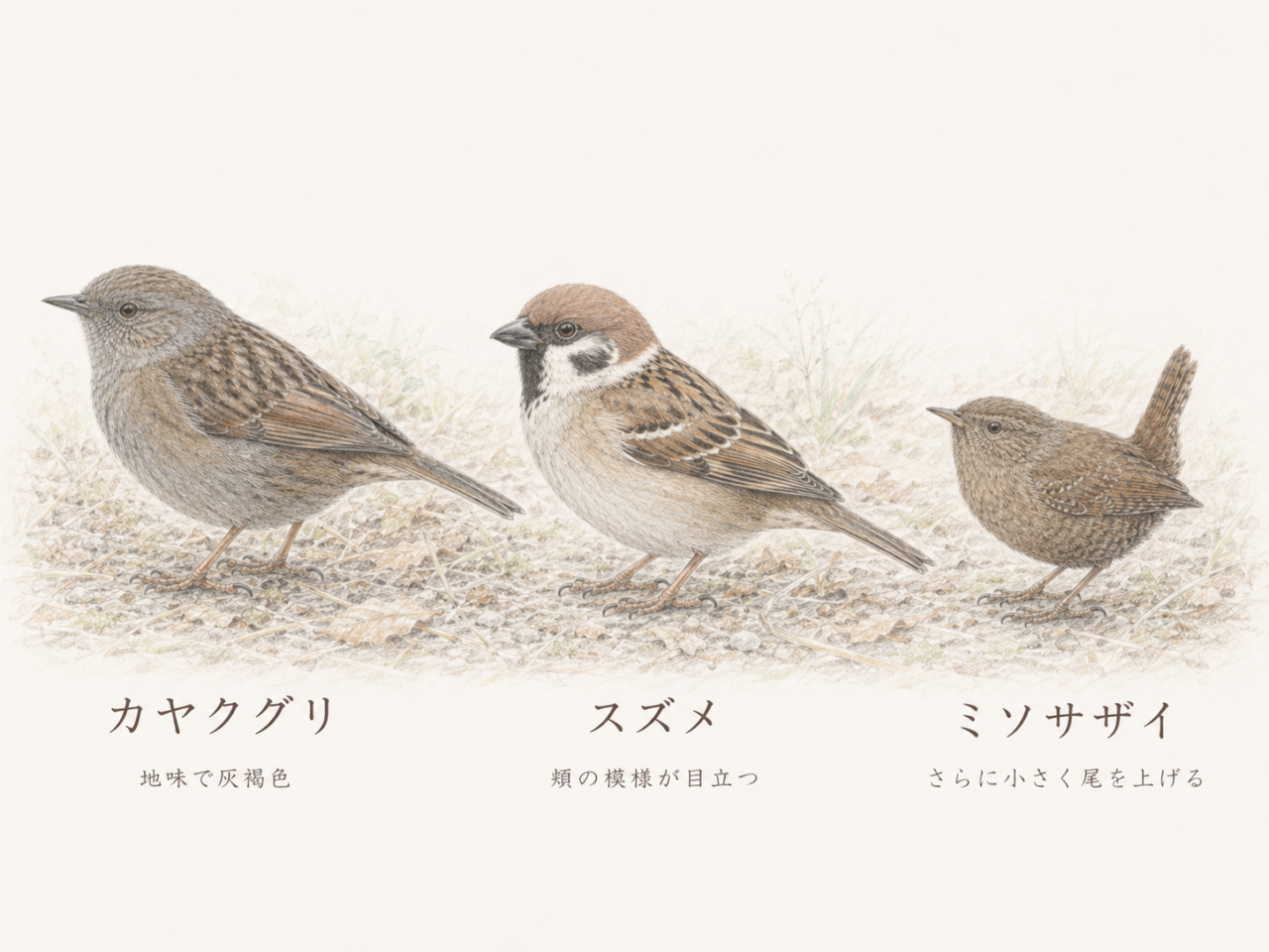 カヤクグリと似ている鳥