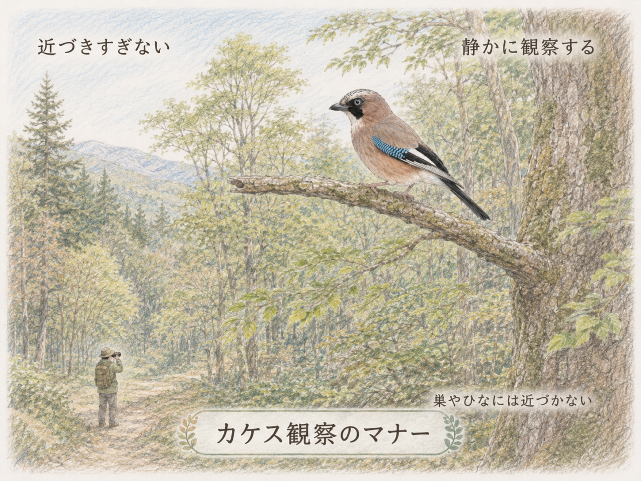 カケスを観察するときのマナー